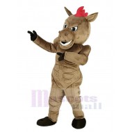 Muscle brun Cheval de puissance Costume de mascotte Animal