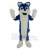 Blau und weiß Pelziger Husky-Hund Maskottchen Kostüm Tier