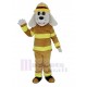 Sparky el perro de fuego Disfraz de mascota con traje de color tostado