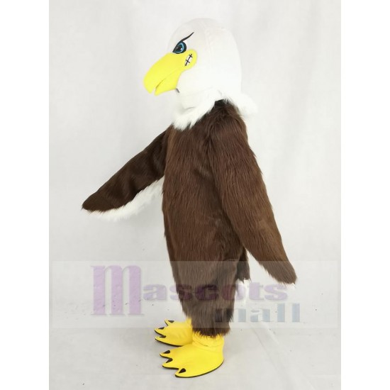 Fierce Long Hair Brown Eagle Mascot Costume Animal