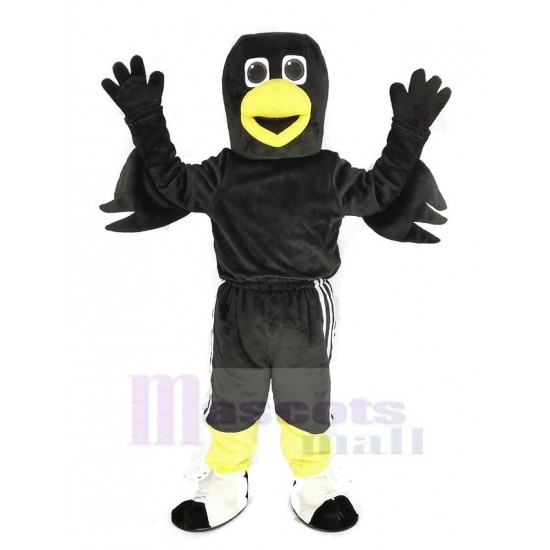 Schwarzer Rabenvogel Maskottchen Kostüm Tier