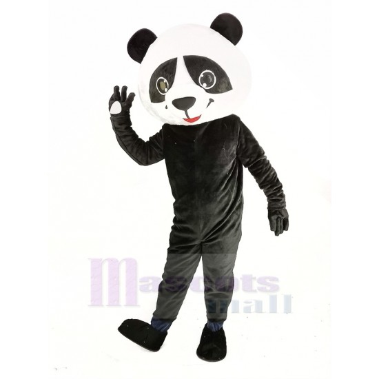 Lächelnder Panda Maskottchen Kostüm Tier