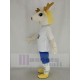 Deer Mascot Costume in White Clothes Animal