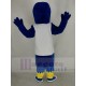 Aigle bleu en gilet blanc Costume de mascotte Animal