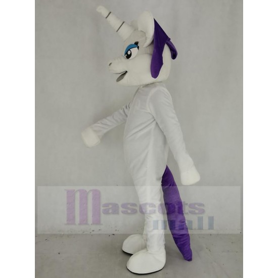My Little Pony Horse Mascot Costume with Purple Hair