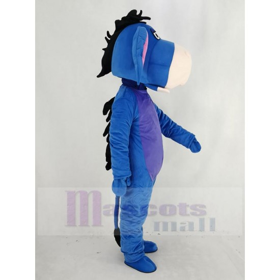 Cute Blue Eeyore Donkey Mascot Costume Animal