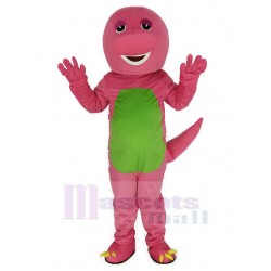 Pink Barney Dinosaur Mascot Costume Animal