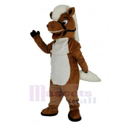 Cheval d'écurie marron Costume de mascotte Animal