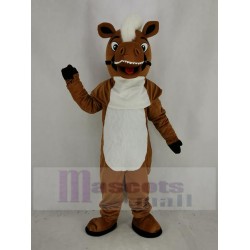 Cheval d'écurie marron Costume de mascotte Animal