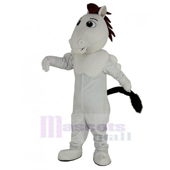 White Mustang Horse Mascot Costume Animal