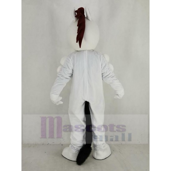 Weißes Mustang-Pferd Maskottchen Kostüm Tier