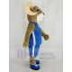 Pouvoir Bélier sportif Costume de mascotte en vêtements de sport bleus Animal