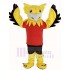 Griffon jaune Costume de mascotte en T-shirt rouge Animal