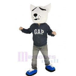 White Husky Dog Mascot Costume Animal Head Only