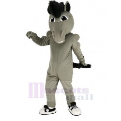 Grey Power Mustang Horse Mascot Costume Animal
