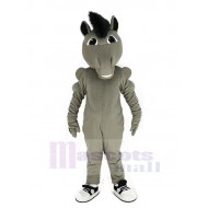 Grey Power Mustang Horse Mascot Costume Animal