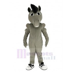 Puissance grise Cheval Mustang Costume de mascotte Animal