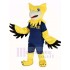 Griffon jaune Costume de mascotte en T-shirt bleu Animal
