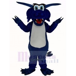 Bleu heureux Dragon Costume de mascotte Animal