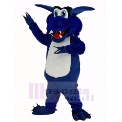 Fröhliches Blau Drachen Maskottchen Kostüm Tier