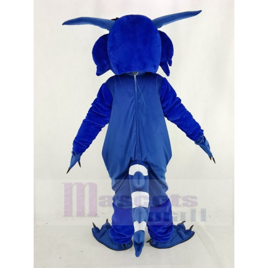 Bleu heureux Dragon Costume de mascotte Animal