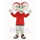 Ram Mascot Costume in Red Coat Animal