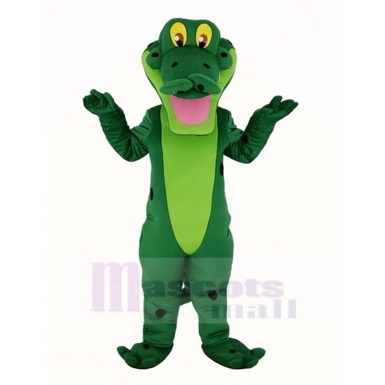 Lächelnder Alligator Maskottchen Kostüm Tier