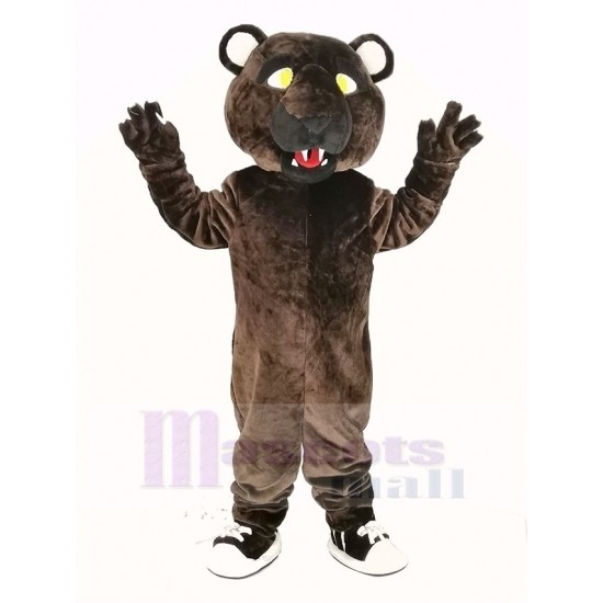 Dunkelbrauner Panther Maskottchen Kostüm Tier