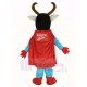 Ganado Super Vaca Disfraz de mascota con capa roja Animal