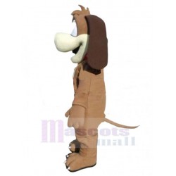 Brown Puppy Dog Mascot Costume Animal with Red Necklet