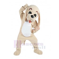 Chien adorable brun et blanc Costume de mascotte Animal