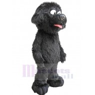 Perro negro de pelo largo Disfraz de mascota Animal