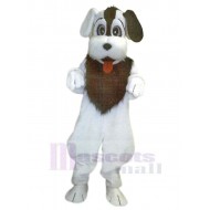 Rotzunge weißer Hund Maskottchen Kostüm Tier