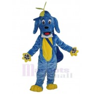 Blauer Musikhund Maskottchen Kostüm Tier