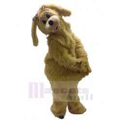 Brown Dog Mascot Costume Animal with Black Nose