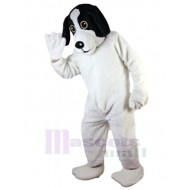 Glücklicher weißer Hund Maskottchen Kostüm Tier Erwachsener