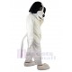 Happy White Dog Mascot Costume Animal Adult