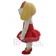 Chien de ballet Costume de mascotte Animal en robe rouge