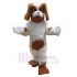 Perro de peluche marrón y blanco Disfraz de mascota Animal