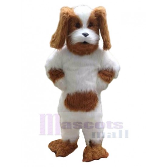 Brown and White Plush Dog Mascot Costume Animal
