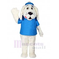 Slush Puppie Dog Mascot Costume Animal in Blue T-shirt