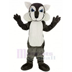 Dunkelgrauer Wolf Maskottchen Kostüm Tier