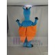 Bleu Dragon Costume de mascotte aux ailes d'orange Animal