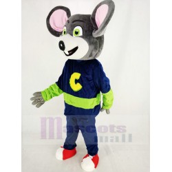 Chuck E. Cheese Mouse Mascot Costume with Green Eyes