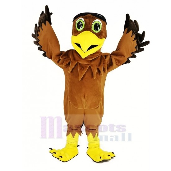 Brauner Adler Maskottchen Kostüm Ass Pilot Vogel Tier