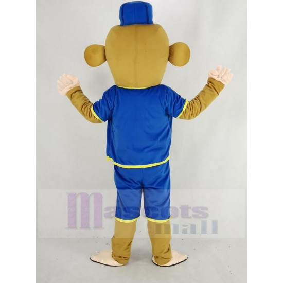 Clown Monkey Mascot Costume in Blue Vest Animal