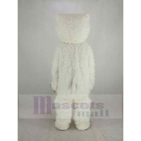 Duveteux blanc Ours polaire Costume de mascotte