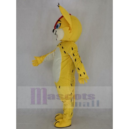Süßer gelber Leopard Maskottchen Kostüm Tier