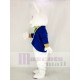 Funny Easter Bunny Rabbit Mascot Costume with Blue Suit
