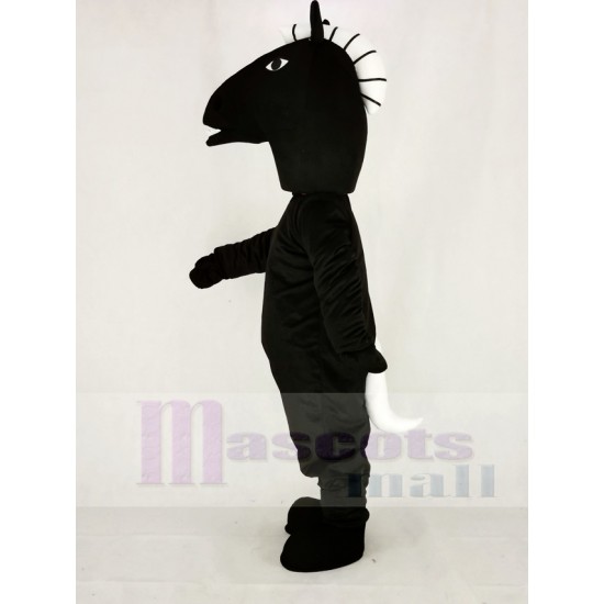 Schwarzer Mustang Pferd Maskottchen Kostüm Tier